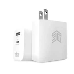 STM 65W DUAL PORT POWER ADAPTER 65W Dual Port USB-C and USB-A Power Adapter